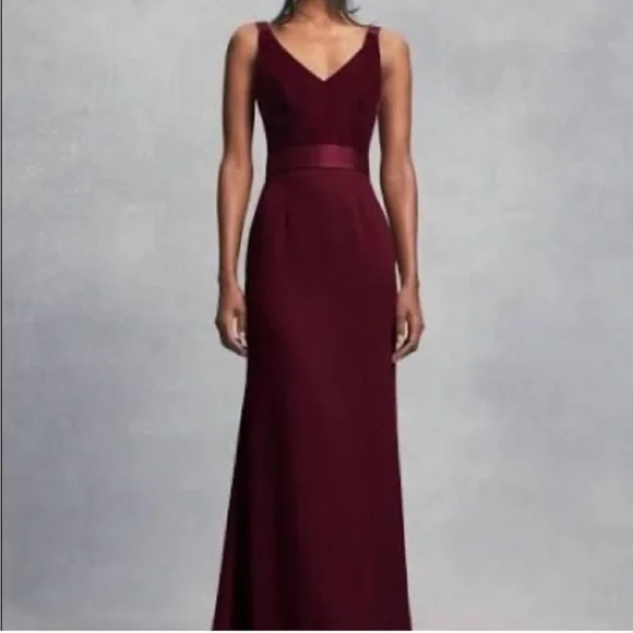 White by Vera Wang | Dresses | White By Vera Wang Wine Size 6 Bridesmaid  Dress | Poshmark